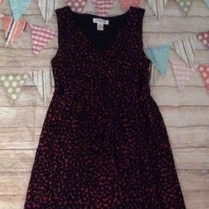 Motherhood Maternity Dress Black Red Print Small S